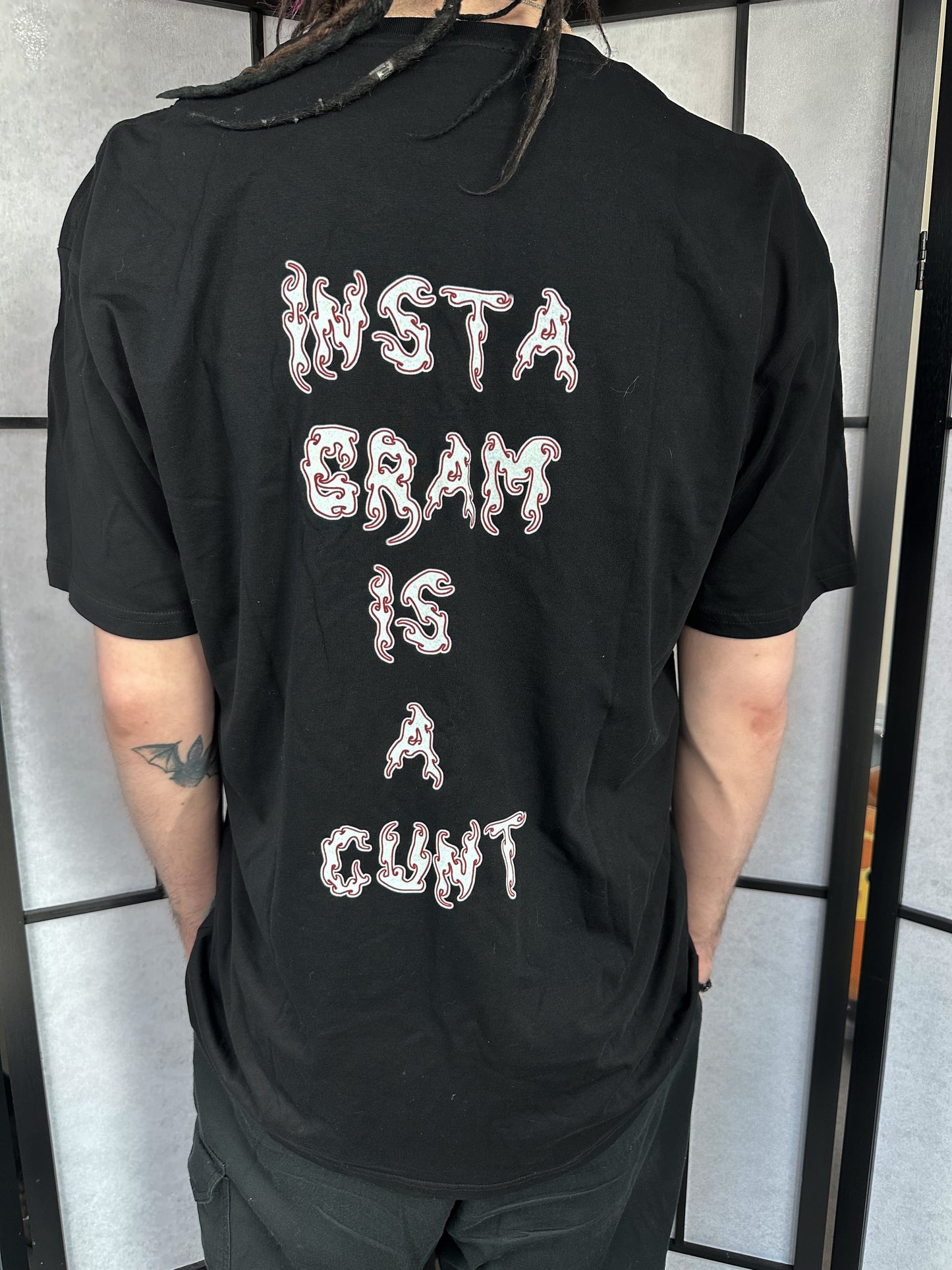 Cradle of Carmine “insta is a c*nt” short sleeve. DISCOUNTED